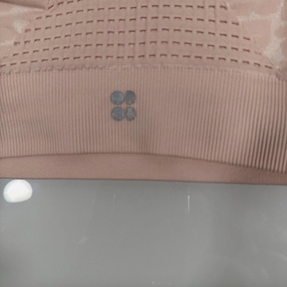 NEW Sweaty Betty [‎ Medium ] Leopard Jacquard Stamina Sports Bra in Pink #5859 - Picture 10 of 11